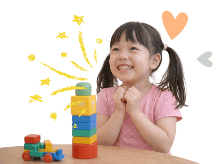 Child engaging in speech therapy activities for developmental delay communication skills.
