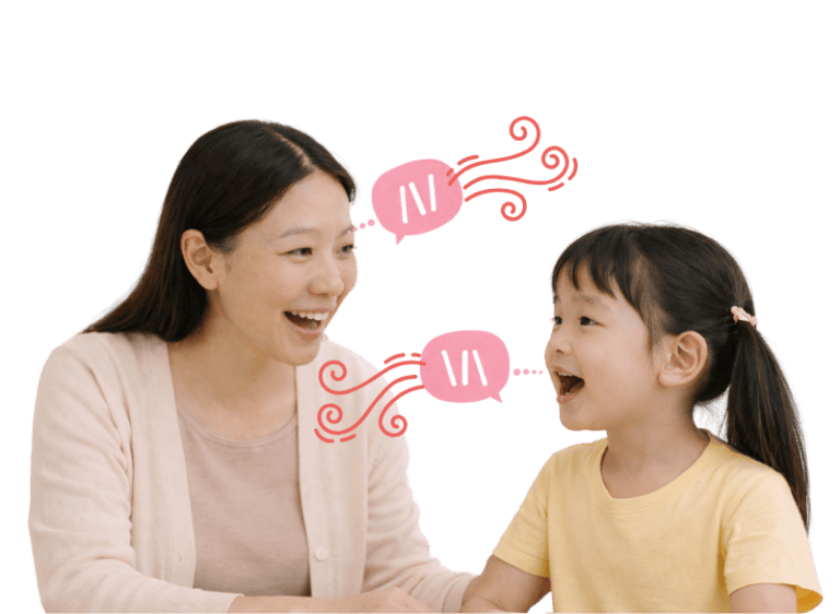 Speech therapy session with a child and therapist focusing on cleft lip and palate speech issues.