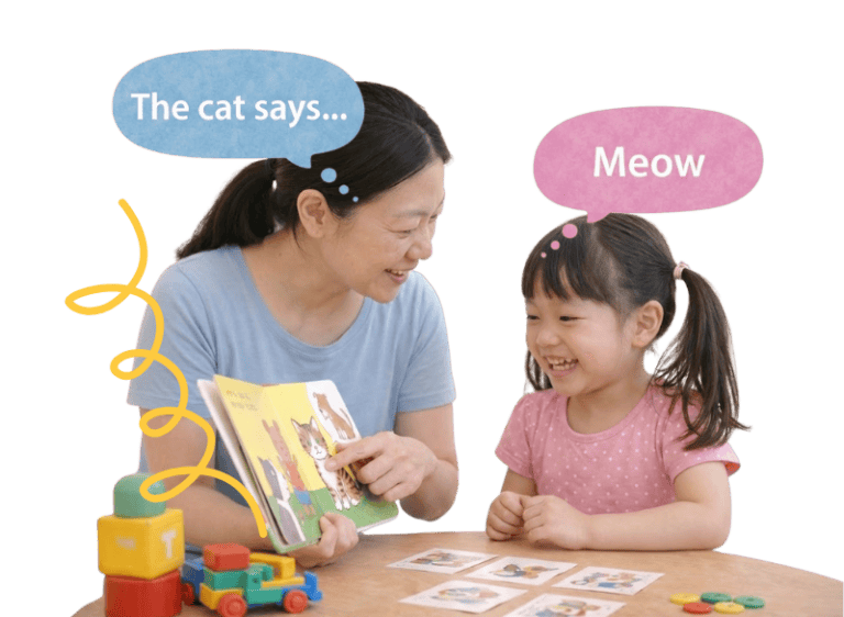 Speech therapy session focusing on communication delay with a child and therapist.