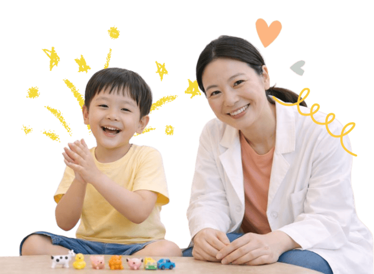 Speech therapy session focusing on DIR Floortime® play approach.