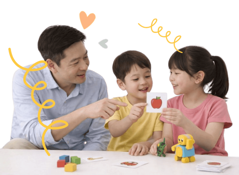Speech therapy activities for children at home with parent coaching.