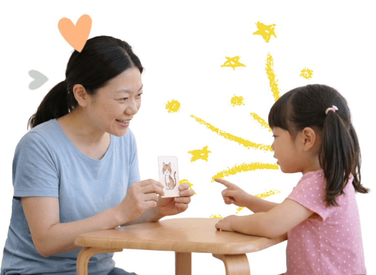Speech therapy session for children with developmental delay and communication challenges.
