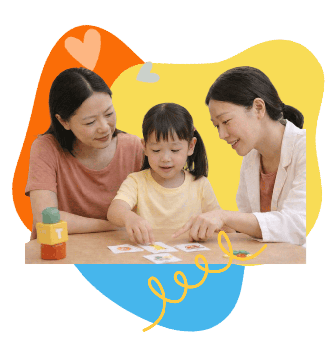 Speech therapy for children with autism and speech delays.