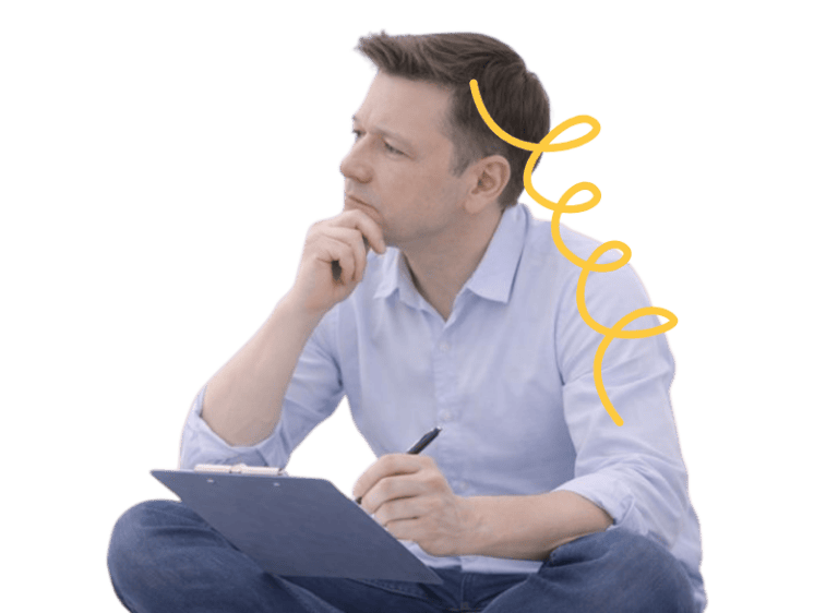 Man contemplating DIR®/Floortime mentoring techniques for speech therapy.