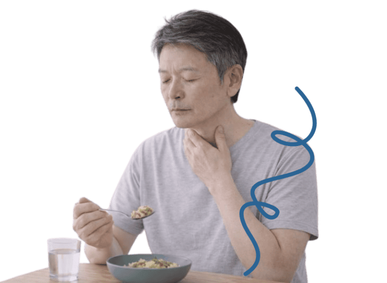 Adult swallowing therapy for dysphagia rehabilitation and improving swallowing safety.