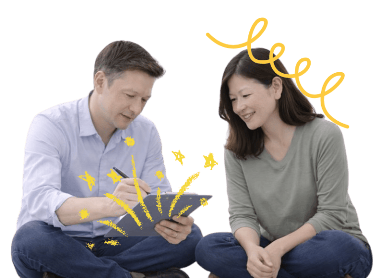Speech therapy mentoring with a professional and parent discussing progress.